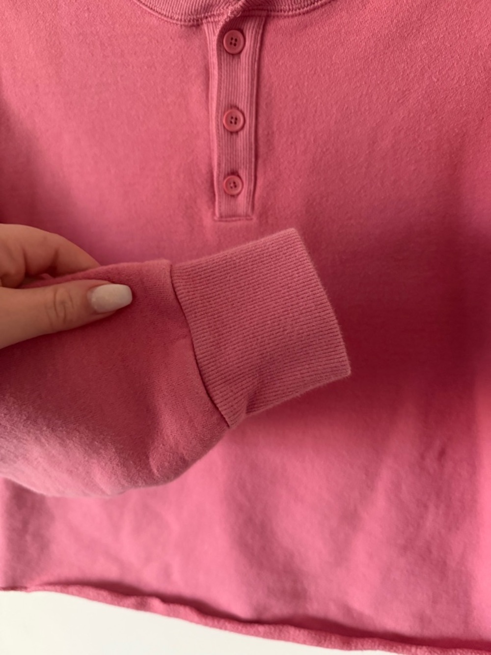26. | TNA | Aritzia | Pink | Henley Sweatshirt | XS - Picture 5 of 5